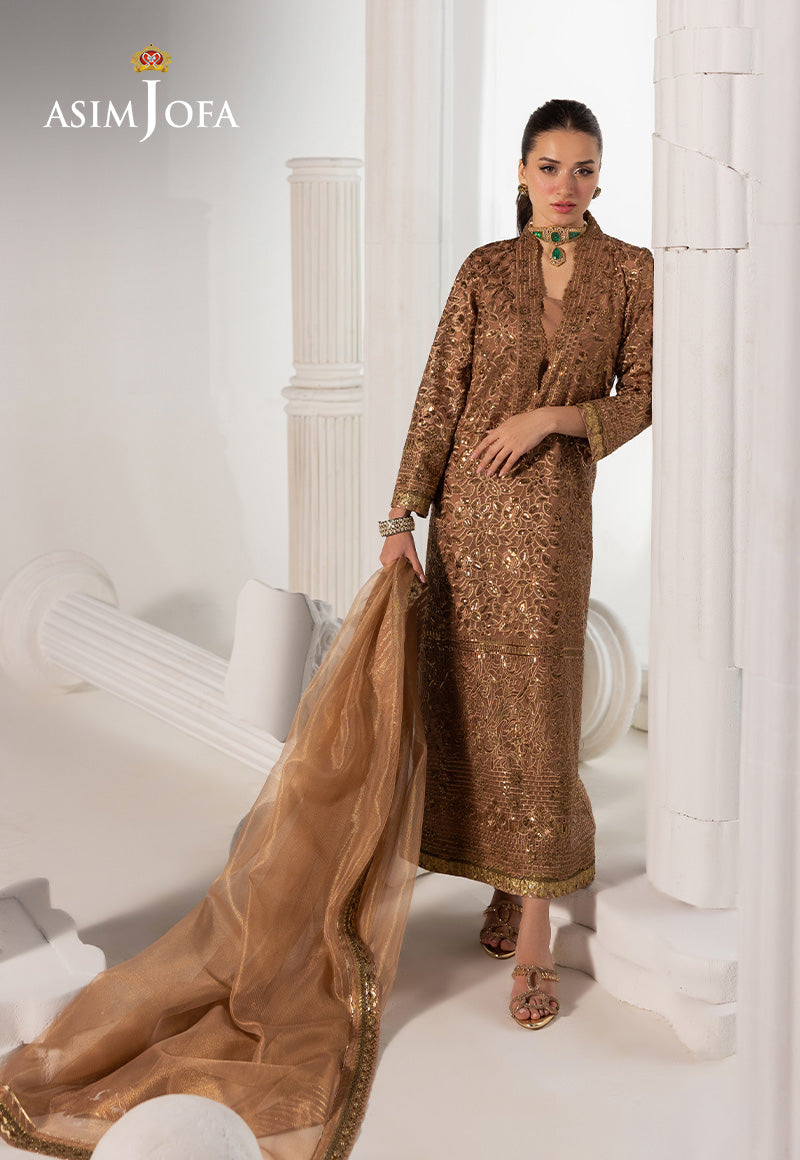 AJIZL-11 EMBROIDERED CHIFFON UNSTITCHED 3 PCS